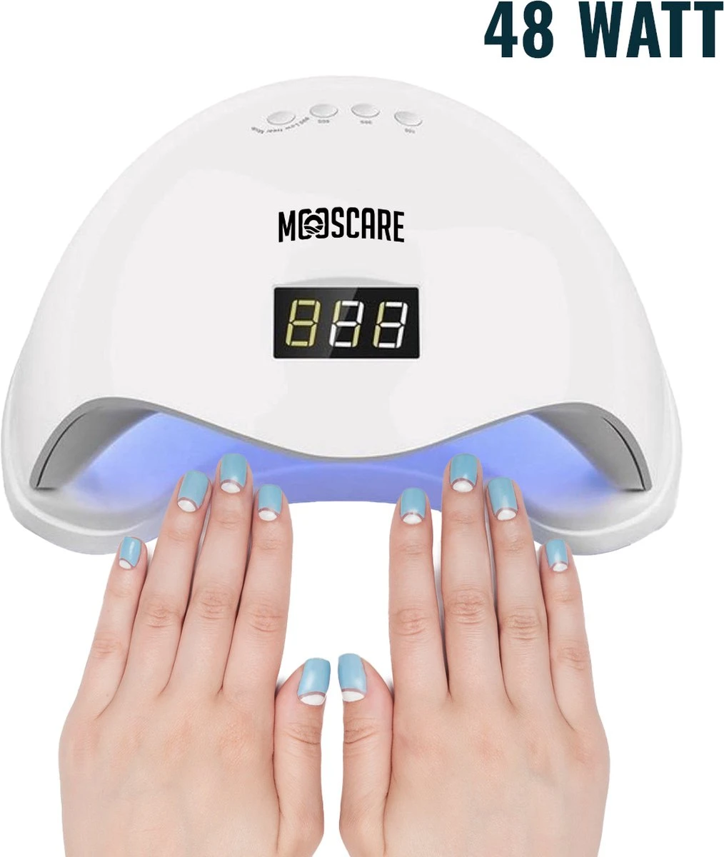 MOOSCARE 48 Watt LED Lamp Voor Gellak Nagels - UV Lamp Gelnagels - Nail Art Nagellamp - Gel Nagellak Nageldroger 3 MOOSCARE 48 Watt LED Lamp Voor Gellak Nagels - UV Lamp Gelnagels - Nail Art Nagellamp - Gel Nagellak Nageldroger