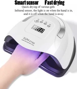 Professionele 180W LED Nageldroger Lamp - Gel Nagel Droger - 180W De Sterkste Nagellamp Op De Markt - Geschikt Voor Elke Nagel, Sneller Droger Voor Gel Polish Nail Apparatuur Automatische Sensor Nail Art Gereedschap Voor Vingernagel En Teennagel