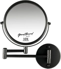 Make-up Wandspiegel Knikarm Mat Zwart - 10x Vergroting 20cmØ -Cosmeticawinkel 1061x1200 2