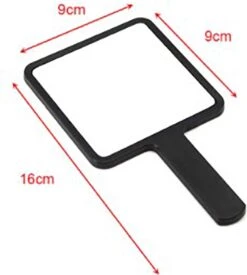 Merkloos Make-Up Spiegel / Handspiegel Met Handvat - Klein - Compact - Handzaam - 8,0 X 8,0 Cm Spiegeloppervlak - Oranje -Cosmeticawinkel 1077x1200 2