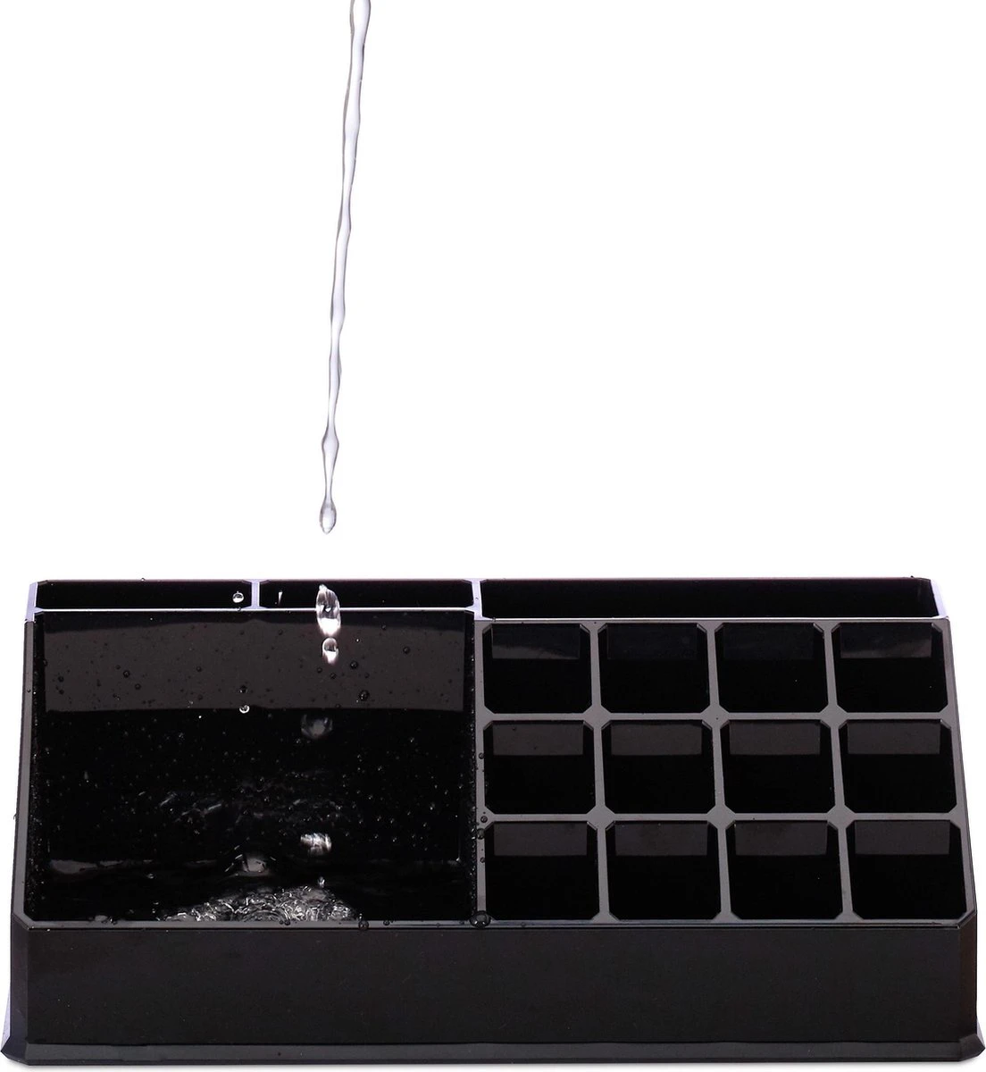 Relaxdays Cosmetica Organizer - Cosmeticahouder - Make Up Toren - Doorzichtig - 16 Vakken - Zwart 8 Relaxdays Cosmetica Organizer - Cosmeticahouder - Make Up Toren - Doorzichtig - 16 Vakken - Zwart - Afbeelding 6