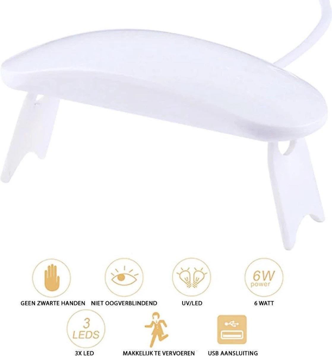 WiseGoods - Premium Nagel LED Lamp Gelnagels - Nagellak Droger - Gellak - 6W - Wit 4 WiseGoods - Premium Nagel LED Lamp Gelnagels - Nagellak Droger - Gellak - 6W - Wit - Afbeelding 2