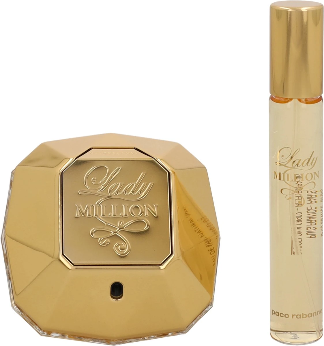 Paco Rabanne Lady Million Giftset 80 Ml Eau De Parfum Spray + 20 Ml Eau De Parfum Tasspray - Cadeauset Voor Dames - Damesparfum 4 Paco Rabanne Lady Million Giftset 80 Ml Eau De Parfum Spray + 20 Ml Eau De Parfum Tasspray - Cadeauset Voor Dames - Damesparfum - Afbeelding 2