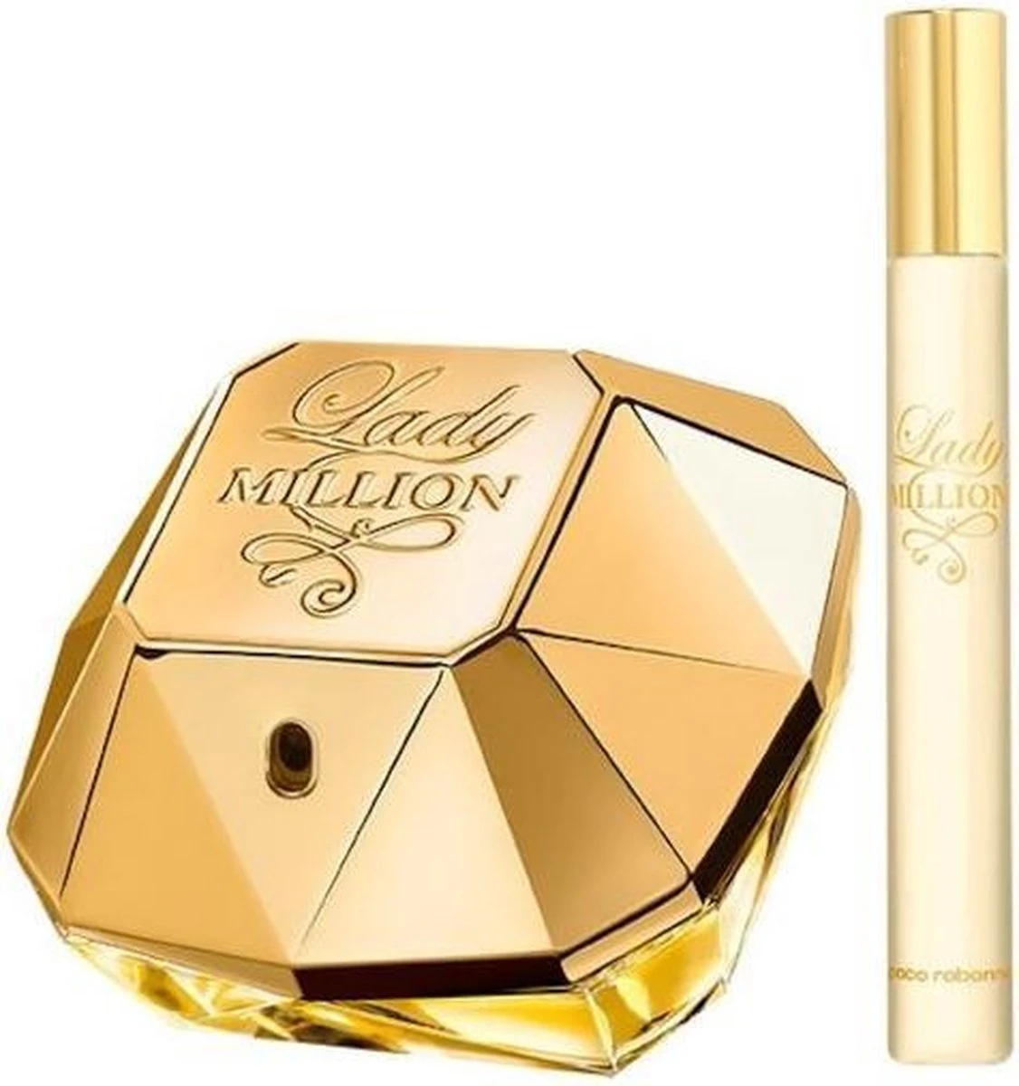 Paco Rabanne Lady Million Giftset 80 Ml Eau De Parfum Spray + 20 Ml Eau De Parfum Tasspray - Cadeauset Voor Dames - Damesparfum 3 Paco Rabanne Lady Million Giftset 80 Ml Eau De Parfum Spray + 20 Ml Eau De Parfum Tasspray - Cadeauset Voor Dames - Damesparfum