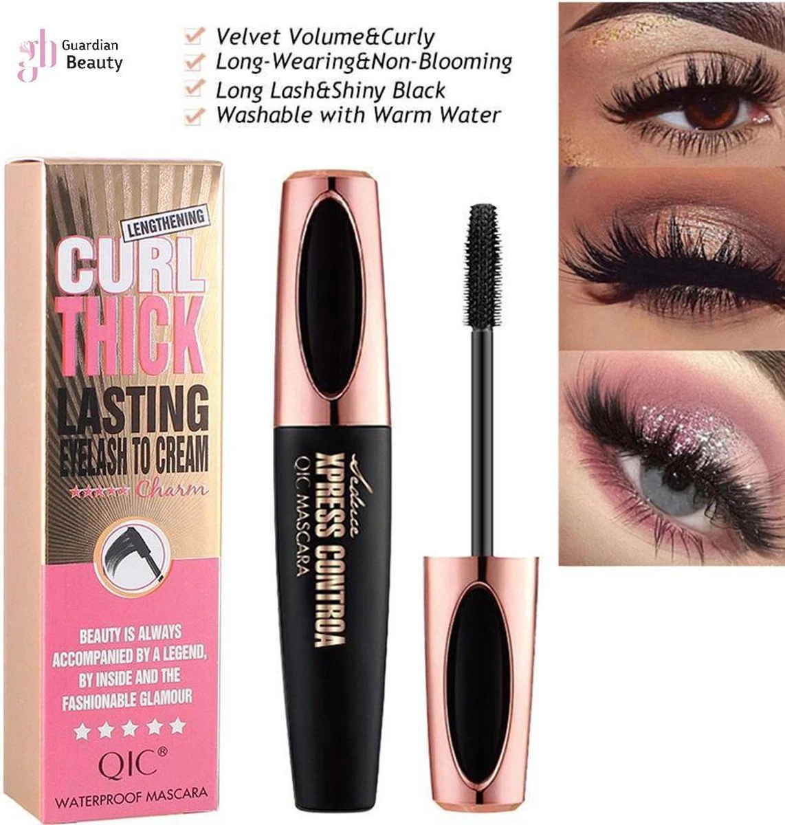 Merkloos Xpress Controa Waterproof Mascara - Zwarte - Volume Mascara 3 Merkloos Xpress Controa Waterproof Mascara - Zwarte - Volume Mascara