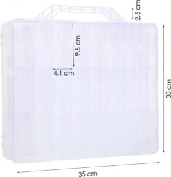Nagellak Organizer - Koffer Met Vakverdeling - Ruimte Voor 48 Verschillende Nagellakpotjes - 35 X 30 Cm - Kunststof - Naaigarenopbergkoffer -Cosmeticawinkel 1155x1200 1