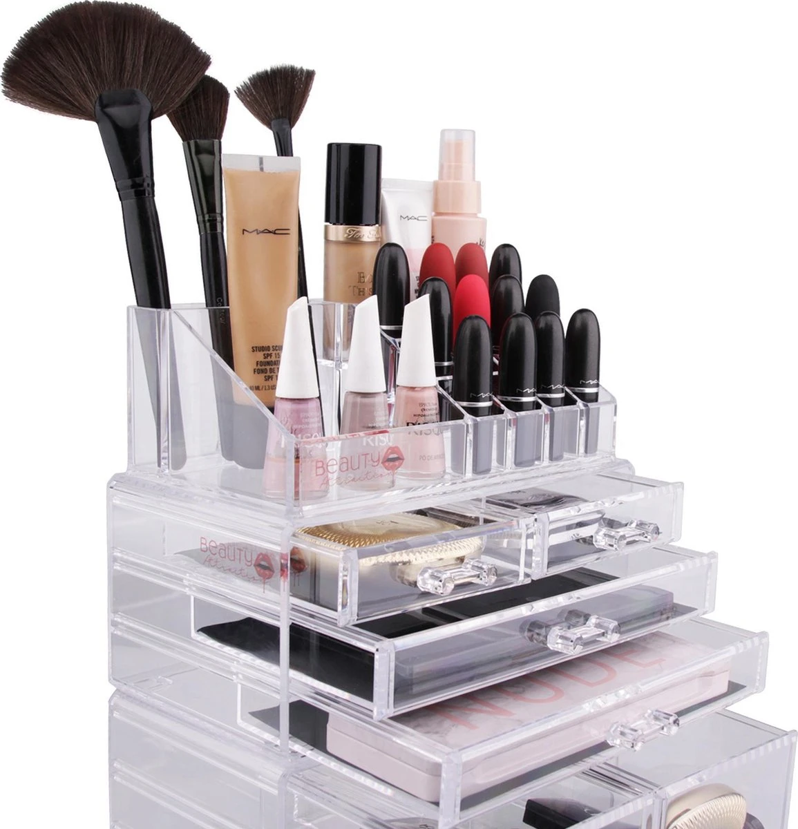 Beauty Attraction Make Up Organizer – Opbergdoos – Nagellak – Organizer 22 X 2,12 X 5,8 CM – 24 X 15 X 11 CM – Transparant 6 Beauty Attraction Make Up Organizer – Opbergdoos – Nagellak – Organizer 22 X 2,12 X 5,8 CM – 24 X 15 X 11 CM – Transparant - Afbeelding 4