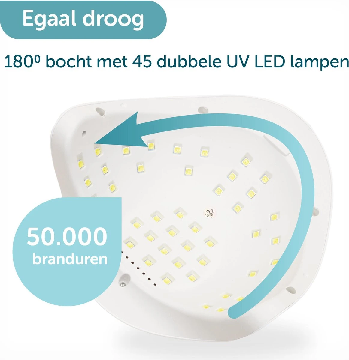 ForDig 80W Professionele Nageldroger Voor Gel Nagels - Nagellak Droger Met UV LED Lamp En Timer Voor Gelnagels - Nageldrogerlamp Met 45 LED Lampjes Voor Nagel Gellak - Geschikt Voor Manicure En Pedicure - Nagellakdroger Hard Gelpolish Builder 6 ForDig 80W Professionele Nageldroger Voor Gel Nagels - Nagellak Droger Met UV LED Lamp En Timer Voor Gelnagels - Nageldrogerlamp Met 45 LED Lampjes Voor Nagel Gellak - Geschikt Voor Manicure En Pedicure - Nagellakdroger Hard Gelpolish Builder - Afbeelding 4