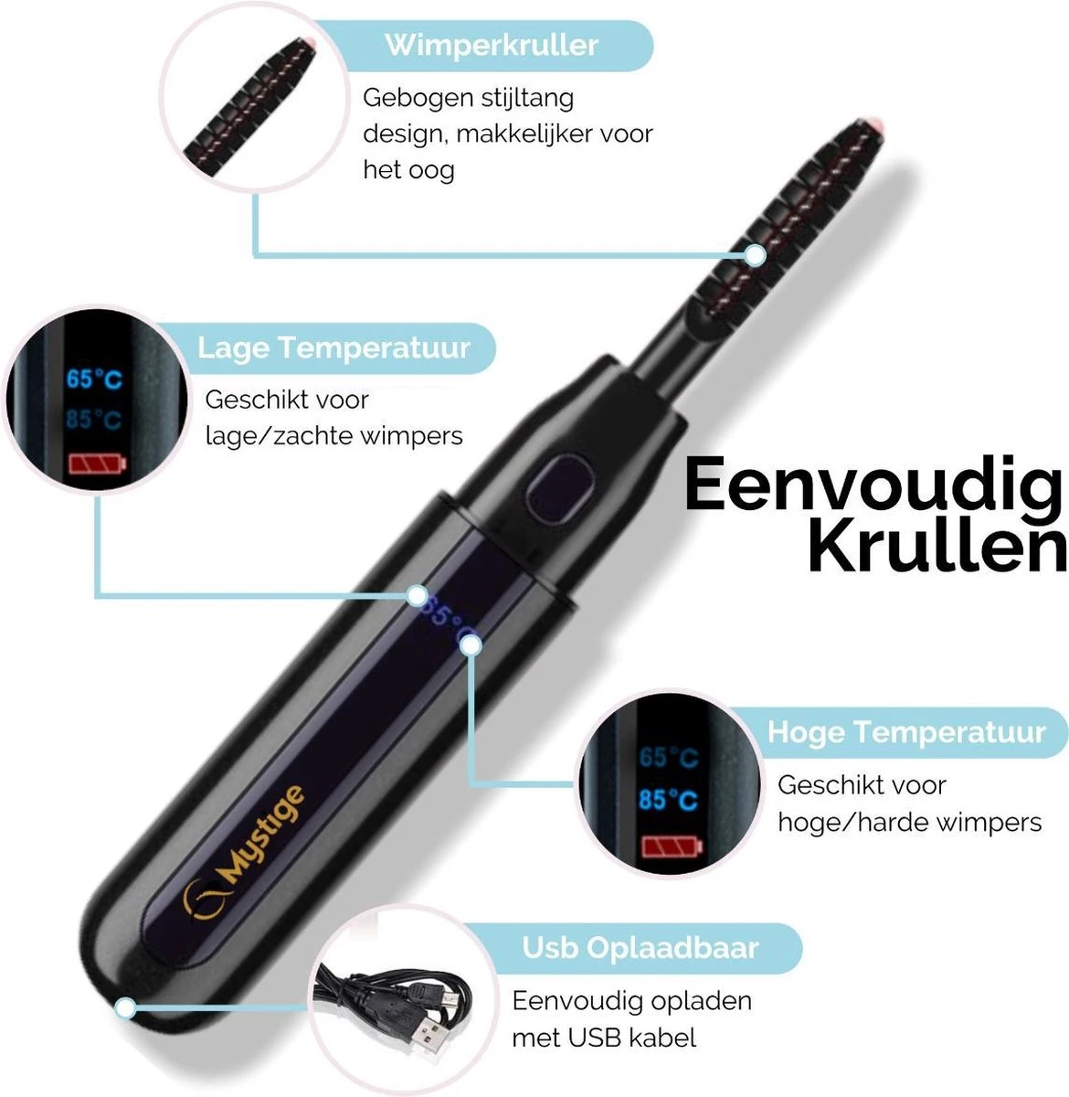 3-Delige Elektrische Wimperkruller Set – Incl. Wimperserum & Wimperborstel – Wimperlifting Set – Lash Lift – Lange, Gekrulde En Volle Wimpers – Eyelash Curler 4 3-Delige Elektrische Wimperkruller Set – Incl. Wimperserum & Wimperborstel – Wimperlifting Set – Lash Lift – Lange, Gekrulde En Volle Wimpers – Eyelash Curler - Afbeelding 2