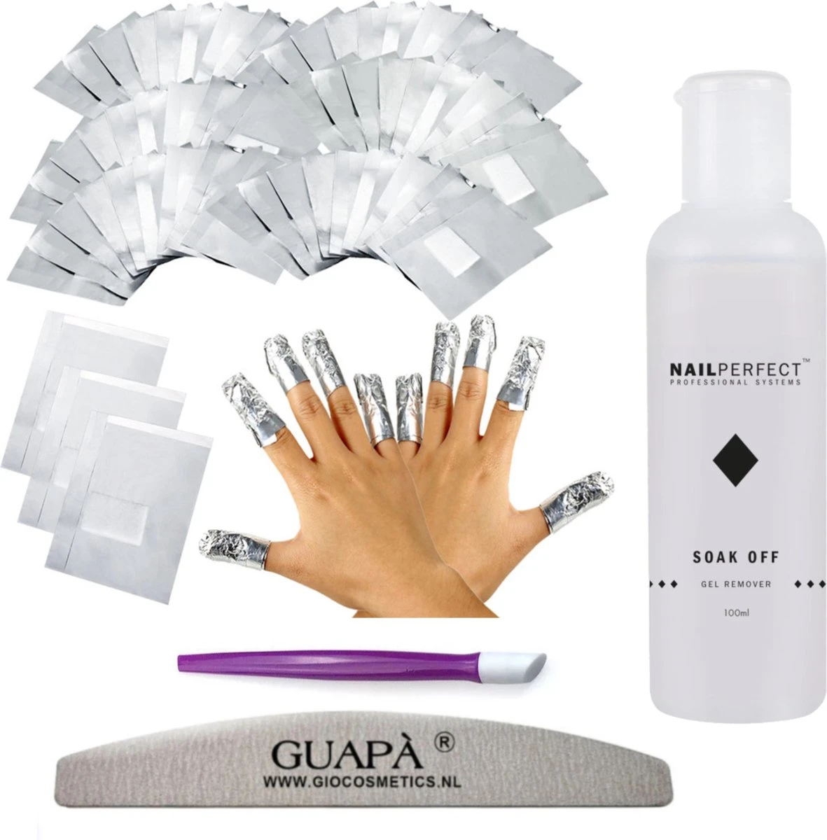 GUAPÀ® Gellak Nagel Verwijderaar Set Voor Alle Gel Nagels | Gel Nagellak Remover | Soak Off Folie | Gel Verwijderaar Wraps 3 GUAPÀ® Gellak Nagel Verwijderaar Set Voor Alle Gel Nagels | Gel Nagellak Remover | Soak Off Folie | Gel Verwijderaar Wraps