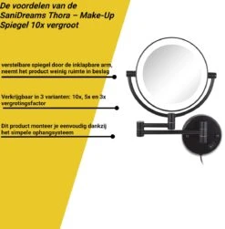 SaniDreams Thora - Make-up Spiegel-rond-zwart-10x Vergroot -Cosmeticawinkel 1183x1200 8