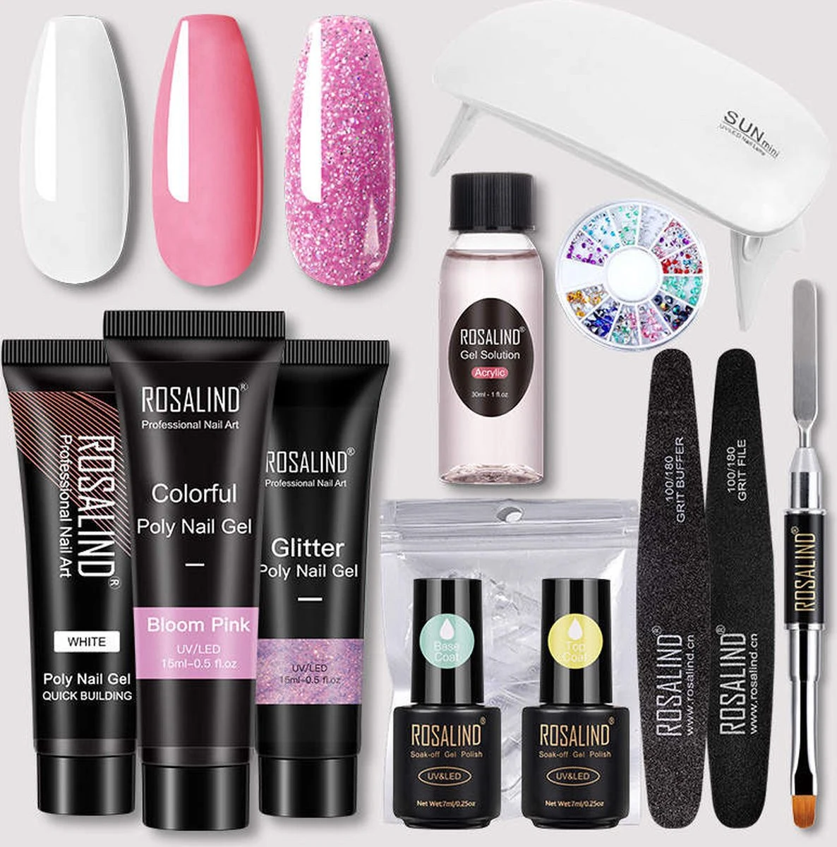 Polygel- Polygel Kit- Polygel Nagels- Polygel Kleuren- 30ML - Polygel Set- 3 Kleuren Polygel - Gel Solution - Nale File 2 - Nail Brush 1 - 12 PCS Tips 1 - Decoration - Nagellamp - Base Gel - Top Coat 1 3 Polygel- Polygel Kit- Polygel Nagels- Polygel Kleuren- 30ML - Polygel Set- 3 Kleuren Polygel - Gel Solution - Nale File 2 - Nail Brush 1 - 12 PCS Tips 1 - Decoration - Nagellamp - Base Gel - Top Coat 1