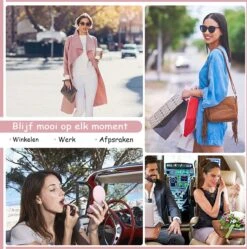 Led-verlichte Oplaadbare Compacte Make-up Spiegel Rond |1 X 2 X Vergroting | Make-upspiegel | Zakspiegel | Handspiegel | Reisspiegel | Dimbaar|als Cadeau | USB-lader | Rond | Zwart -Cosmeticawinkel 1190x1200 12