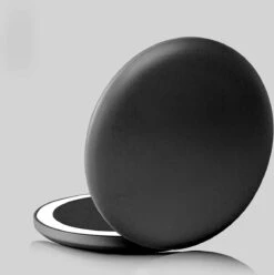 Led-verlichte Oplaadbare Compacte Make-up Spiegel Rond |1 X 2 X Vergroting | Make-upspiegel | Zakspiegel | Handspiegel | Reisspiegel | Dimbaar|als Cadeau | USB-lader | Rond | Zwart -Cosmeticawinkel 1195x1200 11