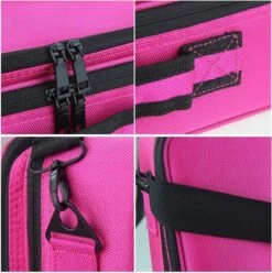 Cosmetica Koffer - Make-up Koffer Met Verstelbare Vakken - Visagie En Nagelstyliste Beauty Koffer - 35x25x11CM - Roze -Cosmeticawinkel 1197x1200 24