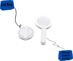 Merkloos Make Up Spiegel Met Led Verlichting - Verzorging Spiegel - Luxe Handspiegel - Zakspiegel - Sterke Handvat -Wit 10 Merkloos Make Up Spiegel Met Led Verlichting - Verzorging Spiegel - Luxe Handspiegel - Zakspiegel - Sterke Handvat -Wit -Cosmeticawinkel 1200x1012 1