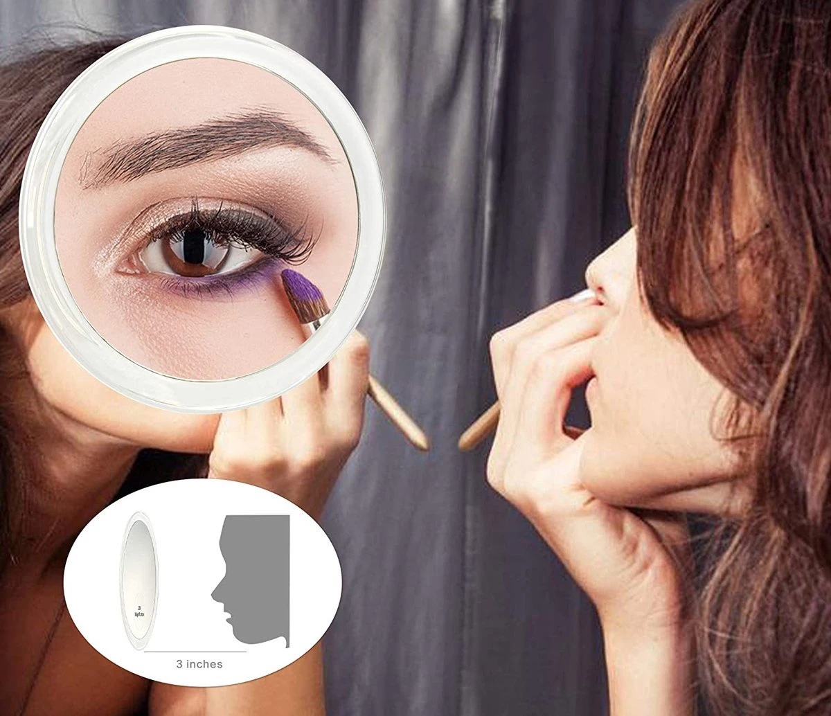 20x Vergrotende Spiegel | Met Zuignappen| Make- Up Spiegel | Close- Up Spiegel | Supervergroting | 12.5cm Diameter | Transparant 5 20x Vergrotende Spiegel | Met Zuignappen| Make- Up Spiegel | Close- Up Spiegel | Supervergroting | 12.5cm Diameter | Transparant - Afbeelding 3