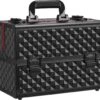 Make-upkoffer, Kapperskoffer, Cosmeticakoffer, Lege Nagelkoffer, Multikoffer, Afsluitbaar Voor Nageldesign/massageolie/fotoapparatuur, 34,7 X 22,2 X 25 Cm , Volledig Zwart HM-YAHEE-411233 -Cosmeticawinkel 1200x1038 1