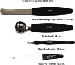 Rojafit Semiprofessionele Safiervijl 12,5 Cm. Zwart -Cosmeticawinkel 1200x1043 1