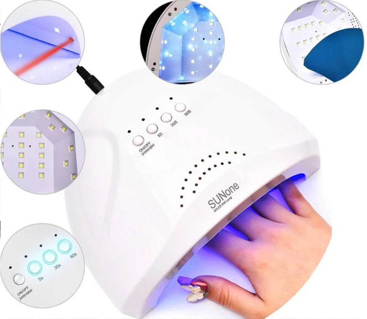 UV Nagel Lamp | Nagel Droger 48W | UV Nail Led Gel Lamp | Gelnagels | Nepnagels | 24W/48W Lamp | SUNone 6 UV Nagel Lamp | Nagel Droger 48W | UV Nail Led Gel Lamp | Gelnagels | Nepnagels | 24W/48W Lamp | SUNone - Afbeelding 4