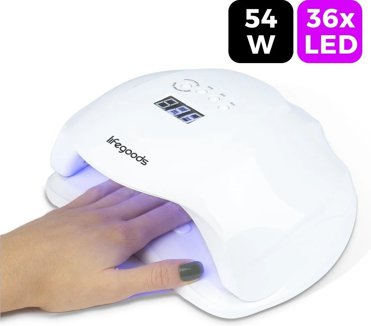 LifeGoods Nageldroger - Voor Gelnagels - 36 LED's - 54W 3 LifeGoods Nageldroger - Voor Gelnagels - 36 LED's - 54W