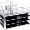 UNIQ Make-up Organiser Met 3 Lades SF-1303 (U320) - Cosmetica Opbergdoos - Transparant -Cosmeticawinkel 1200x1065