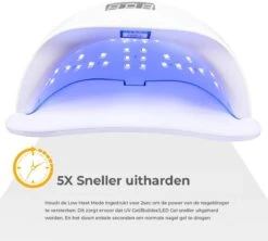 Adge - 54W LED Nageldroger Voor Gelnagels - Geschikt Voor ALLE Nagel Gellak - 36 LEDs - Met Timer -Cosmeticawinkel 1200x1078