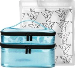 YONO Nagellak Tas - Nagelkoffer Beautycase - Cosmetica Koffer - Manicure Organizer - Blauw -Cosmeticawinkel 1200x1082 1