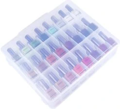 Nagellak Organizer - Koffer Met Vakverdeling - Ruimte Voor 48 Verschillende Nagellakpotjes - 35 X 30 Cm - Kunststof - Naaigarenopbergkoffer -Cosmeticawinkel 1200x1089 1