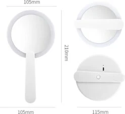 Merkloos Make Up Spiegel Met Led Verlichting - Verzorging Spiegel - Luxe Handspiegel - Zakspiegel - Sterke Handvat -Wit 14 Merkloos Make Up Spiegel Met Led Verlichting - Verzorging Spiegel - Luxe Handspiegel - Zakspiegel - Sterke Handvat -Wit -Cosmeticawinkel 1200x1091 3