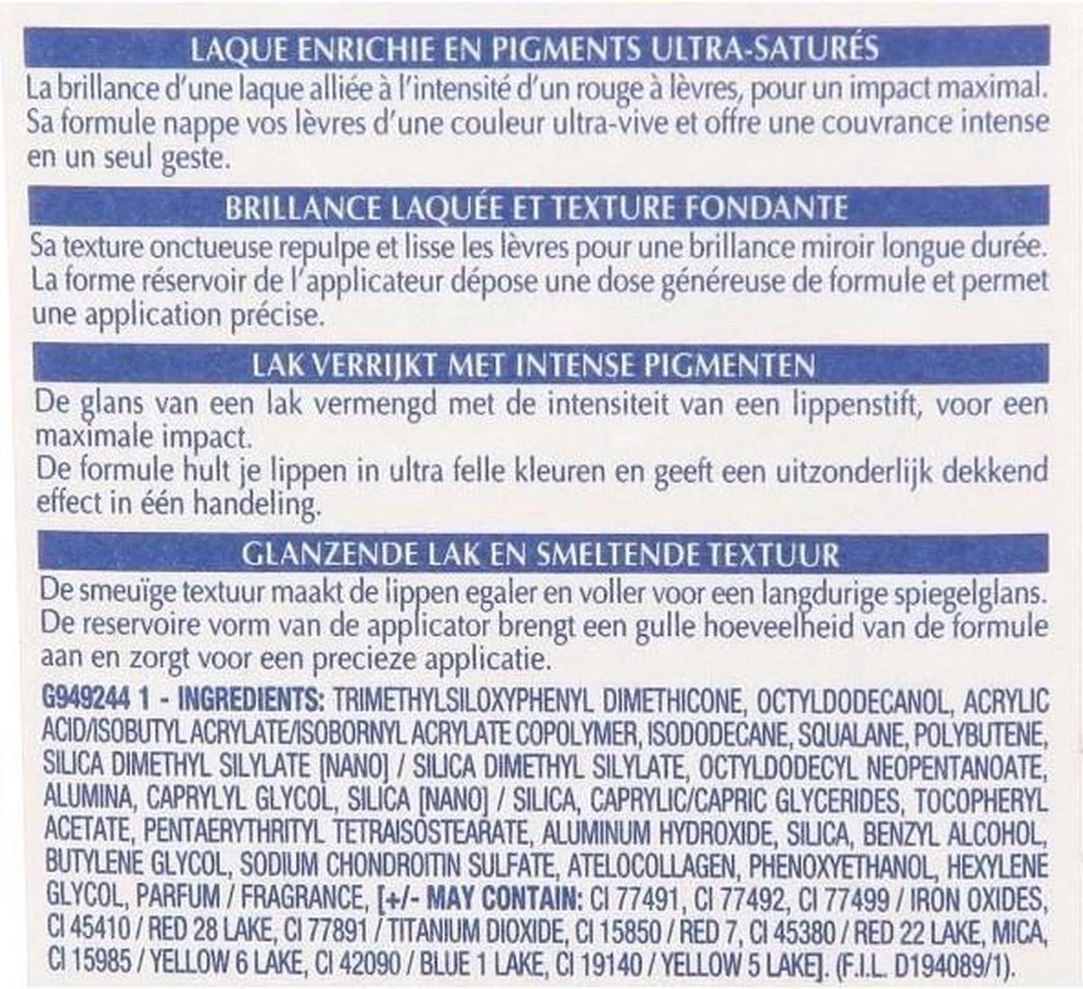 Maybelline MAY CS VIVID HOT LACQ.BLfr/it/nl 70 SO Lippenstift Rood Glans 4 Maybelline MAY CS VIVID HOT LACQ.BLfr/it/nl 70 SO Lippenstift Rood Glans - Afbeelding 2