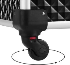 Cosmetische Koffer, Trolley, Make-up Case Met Handvat, 4 Universele Wielen, 4 Uitschuifbare Dienbladen, Make-up Tas, Voor Reizen, Zwart -Cosmeticawinkel 1200x1106 5