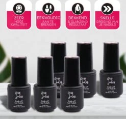 Miss Jules - 6-Delige Gellak Starterspakket - Nagellak - Kleur Paars, Roze & Glitter - Glanzend & Dekkend Resultaat 23 Miss Jules - 6-Delige Gellak Starterspakket - Nagellak - Kleur Paars, Roze & Glitter - Glanzend & Dekkend Resultaat -Cosmeticawinkel 1200x1138