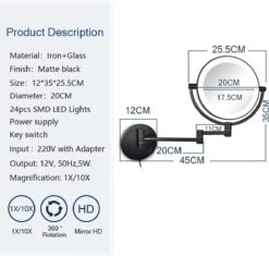 SaniDreams Thora - Make-up Spiegel-rond-zwart-10x Vergroot -Cosmeticawinkel 1200x1140 8