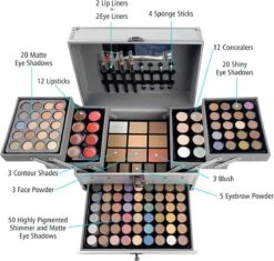 Professionele Make-up Koffer 132 Delig - Make Up Koffer Met Inhoud - Make Up Koffer Meisjes - Make Up Koffer Kinderen 10 Professionele Make-up Koffer 132 Delig - Make Up Koffer Met Inhoud - Make Up Koffer Meisjes - Make Up Koffer Kinderen -Cosmeticawinkel 1200x1143 10
