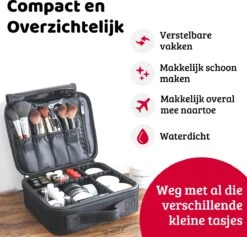 Mmoods Make-up Koffer – Make Up Tas Reizen – Makeup Organizer Verstelbaar -Beautycase Waterdicht – Make-up Tasje Voor Onderweg – Toilettas Voor Cosmetica Zwart 17 Mmoods Make-up Koffer – Make Up Tas Reizen – Makeup Organizer Verstelbaar -Beautycase Waterdicht – Make-up Tasje Voor Onderweg – Toilettas Voor Cosmetica Zwart -Cosmeticawinkel 1200x1150 12