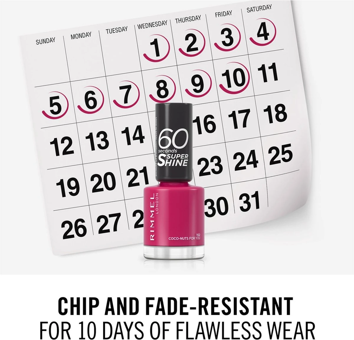 Rimmel London 60 Seconds SuperShine Nagellak - 152 Coco Nuts For You 7 Rimmel London 60 Seconds SuperShine Nagellak - 152 Coco Nuts For You - Afbeelding 5