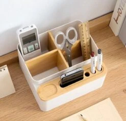 LYVION Make-up En Bureau Organizer - Kunststof En Bamboe -Cosmeticawinkel 1200x1154 5