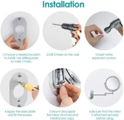 Auxmir Cosmetische Spiegel Met 1X / 10X Vergroting LED Verlichting, Dimbare Make-up Spiegel Met Touch Schakelaar USB Oplaadbare, Scheerspiegel 360 ° Draaibare Muurbeugel Voor Badkamer, Spa En Hotel 19 Auxmir Cosmetische Spiegel Met 1X / 10X Vergroting LED Verlichting, Dimbare Make-up Spiegel Met Touch Schakelaar USB Oplaadbare, Scheerspiegel 360 ° Draaibare Muurbeugel Voor Badkamer, Spa En Hotel -Cosmeticawinkel 1200x1155 5