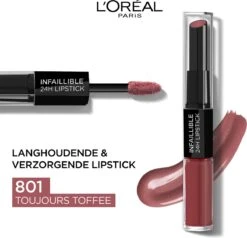 L’Oréal Paris Lippenstift Infaillible 24H - 801 Toujours Toffee 5 Ml 15 L’Oréal Paris Lippenstift Infaillible 24H - 801 Toujours Toffee 5 Ml -Cosmeticawinkel 1200x1157