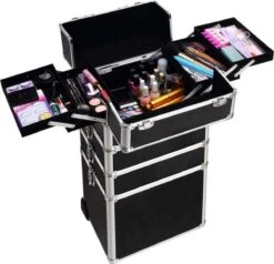 VDD Aluminium Visagie Kappers Koffer Trolley - Make-up Schmink Nagel Koffer Trolley - Zwart 11 VDD Aluminium Visagie Kappers Koffer Trolley - Make-up Schmink Nagel Koffer Trolley - Zwart -Cosmeticawinkel 1200x1157 9