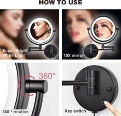 SaniDreams Thora - Make-up Spiegel-rond-zwart-10x Vergroot -Cosmeticawinkel 1200x1158 20