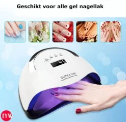 Nageldroger - Nageldrogers - 80 Watt UV LED Lamp Nagels - 45 Leds - Nagellak Droger - UV LED Lamp - Nagellamp - Nail Dryer - Nageldroger Voor Gel Nagellak - Gewone Nagellak - Wit -Cosmeticawinkel 1200x1160