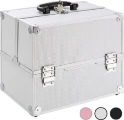 AREBOS Cosmetica Koffer - Beauty Case - Cosmetica Trolley - 15 L - Zilber -Cosmeticawinkel 1200x1163 8