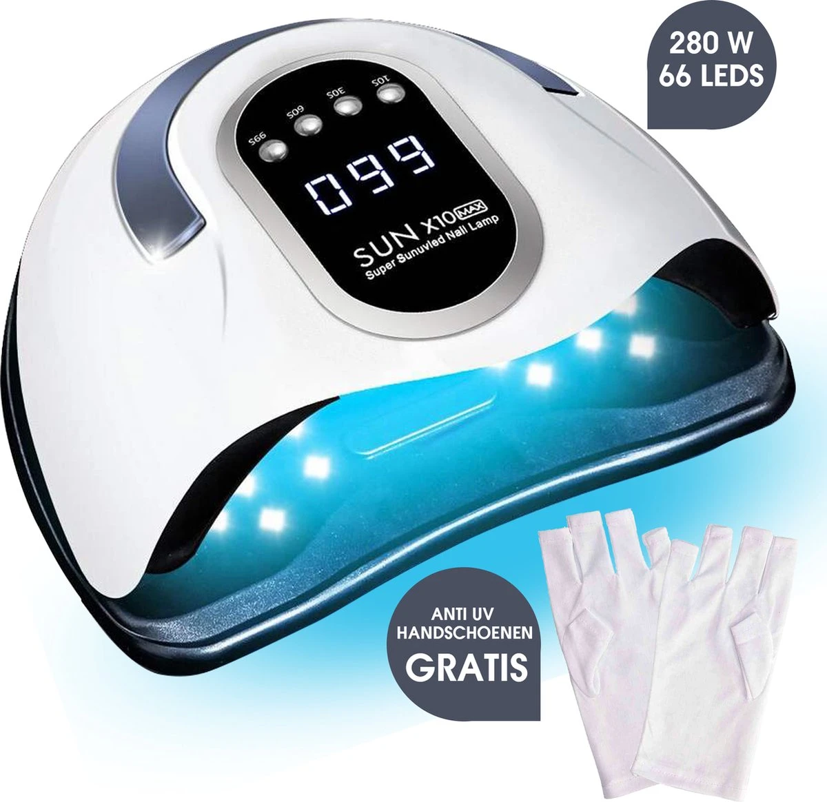 UV Lamp Gelnagels - 280 Watt - Gellak Lamp - Nagellamp - Nageldroger 3 UV Lamp Gelnagels - 280 Watt - Gellak Lamp - Nagellamp - Nageldroger