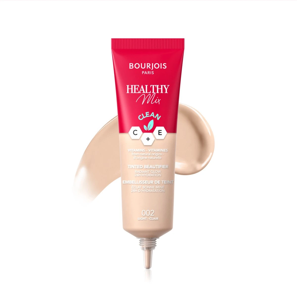 Bourjois Healthy Mix Clean Tinted Beautifier Foundation 002 Light 3 Bourjois Healthy Mix Clean Tinted Beautifier Foundation 002 Light