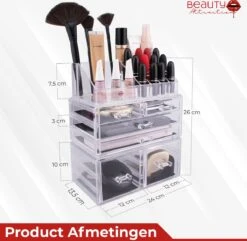 Beauty Attraction Make Up Organizer – Opbergdoos – Nagellak – Organizer 22 X 2,12 X 5,8 CM – 24 X 15 X 11 CM – Transparant 18 Beauty Attraction Make Up Organizer – Opbergdoos – Nagellak – Organizer 22 X 2,12 X 5,8 CM – 24 X 15 X 11 CM – Transparant -Cosmeticawinkel 1200x1169 1