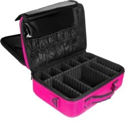 Cosmetica Koffer - Make-up Koffer Met Verstelbare Vakken - Visagie En Nagelstyliste Beauty Koffer - 35x25x11CM - Roze -Cosmeticawinkel 1200x1180 8