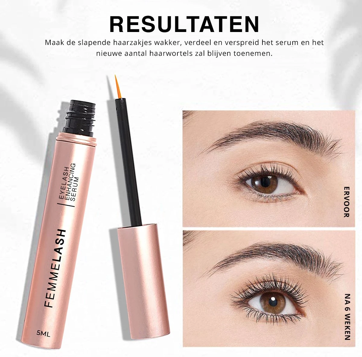 FemmeLash - EyeLash Serum - Wimper Groei - Lange Wimpers - Volle Wimpers - 5 Ml 4 FemmeLash - EyeLash Serum - Wimper Groei - Lange Wimpers - Volle Wimpers - 5 Ml - Afbeelding 2