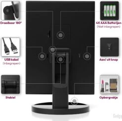Gadgy Make Up Spiegel – Spiegel Verlichting – Moederdag Cadeautje - Cosmetica Spiegel - Scheerspiegel - Staand Met 2 Vergrootspiegels - Op Batterijen Of USB (kabel Incl) -Cosmeticawinkel 1200x1184 16